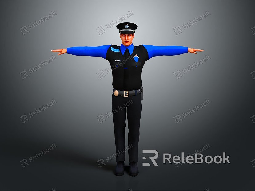 Police officers, civilian police, security, security, soldiers, soldiers, warrior figures model