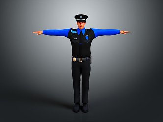 Police officers, civilian police, security, security, soldiers, soldiers, warrior figures 3d model