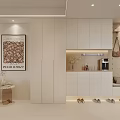 Modern Living and Dining Room Interior With Sofa Coffee Table Geometric Rug And Pendant Lights