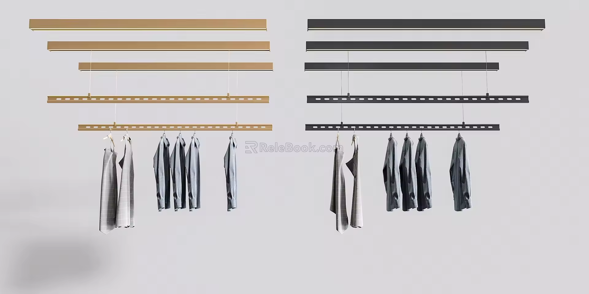 Modern Drying Rack Embedded Hidden Drying Rack 3d model