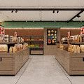 Bright Modern Fruit Store Interior With Neat Fresh Fruit Displays And Complete Checkout Facilities