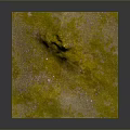 Yellow Green Terrain Model With Small Hill And Textured Surface