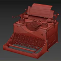 Vintage Office Appliance Antique Typewriter Featuring Paper Scroll And London Brand Design