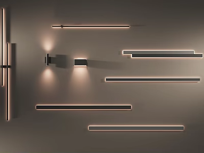 Modern Wall Lamps With Sleek Linear Design For Indoor LED Lighting Decoration 3d model