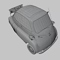 BMW Blue Vintage Micro Car With Classic Retro Design And Compact Body