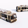 a scrapped bus 3d model