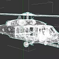 Black Military Helicopter With Rotors And Red Tinted Windows Design