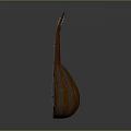 Handcrafted Traditional Wooden Pipa Musical Instrument With Classic Body Design And Strings