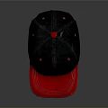 Black Cap With Red Brim And Red K Letter Design For Daily Use