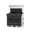 Integrated Kitchen Appliance with Gas Stove Range Hood and Built in Oven