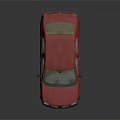Red Renault Sedan With Shiny Exterior And Classic Design Details