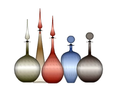 Modern Pot Glass Ornaments Cookware Electric Bulb Pan 3d model