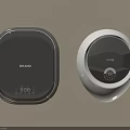 Modern Black And White Washing Machines With Digital Display And Brand Logo