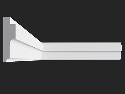 White Gypsum Cornice Design For Modern Interior Ceiling And Wall Edge Decoration 3d model