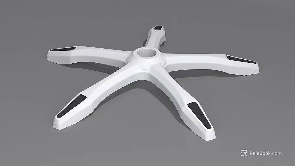 Smart Machine Stable Five Star Base Featuring White Frame And Black Tips 3d model