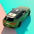 Green BMW Wagon Featuring Modern Sporty Design Black Roof And Wheels