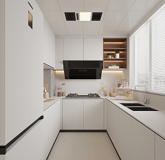 Modern home kitchen 3d model