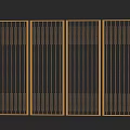 Modern Room Dividers With Vertical Slats And Metal Frame For Interior Decor