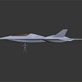 Advanced Futuristic Fighter Aircraft With Sleek Aerodynamic Design And Sharp Edges