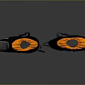 KAGOO Wired Mouse With Black Orange Design And Breathable Holes For Daily Use