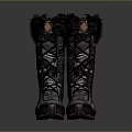 Tall Winter Boots With Fur Trim And Non Slip Sole For Outdoor Activities