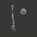Advanced Mechanical Arm Design With Prosthetic Components And Precision Joints 3d model