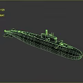 Modern Sleek Black Submarine With Detailed Hull And Tower Structure