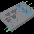 Industrial Liquid Handling Equipment With Inlet Valves Drain Valves And Blue Control Components For Efficient Operation
