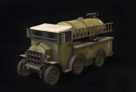 Realistic Military Car Realistic Car Military Force Truck Transporter Motor Vehicle Old Car 3d model