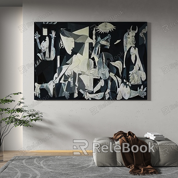 Modern abstract painting simple abstract decorative painting model