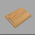 Natural Bamboo Cutting Board With Handle For Safe Kitchen Food Preparation And Chopping