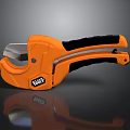 Orange Ratchet Pipe Cutter With Black Handles And Sharp Cutting Blade