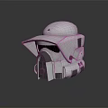 White Structured Helmet with Modern Futuristic Design for Stylish Outfits