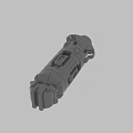 Detailed Gray Mechanical Part 3D Model With Complex Structure And Technical Design Elements 3d model
