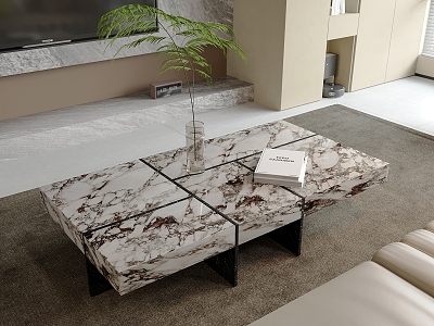 Modern marble coffee table model