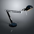 Modern Home Office Furniture Desk Lamp With Adjustable Arm Black Shade Round Base