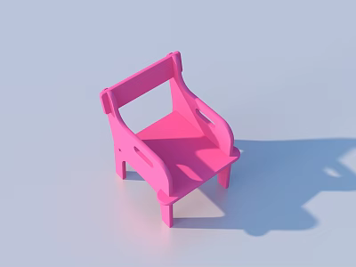 Charming Pink Single Chair Modern Simple Design With Comfortable Seat And Sturdy Legs 3d model