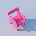 Charming Pink Single Chair Modern Simple Design With Comfortable Seat And Sturdy Legs