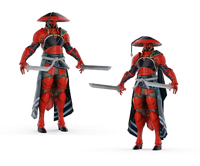 Modern Game Character Anime Samurai 3d model