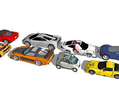 modern car sports car private car 3d model modern car sports car private car 3d model