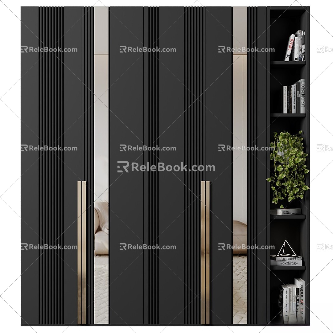 Modern Other Wardrobe Cabinet Bedroom Gold 3d model