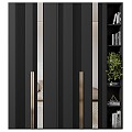 Modern Other Wardrobe Cabinet Bedroom Gold 3d model