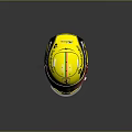 Yellow Ferrari Inspired Racing Helmet With Italian Flag Stripes And Sponsor Logos