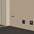 Modern Interior Design Wall Featuring Projection And Illuminated Lighting Fixtures 3d model