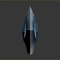 Modern Dagger With Red Diamond Pattern Handle And Blue Metallic Blade Sleek Design