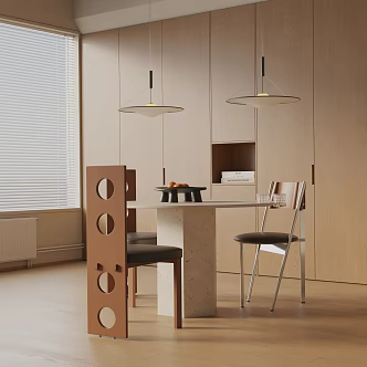 Modern dining table 3d model