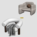 Modern Furniture Single Sofa Lazy Sofa Casual Sofa 3d model