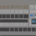 Diverse Design Switch Panels In Beige White Black With Sockets And Digital Displays