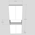 Kitchen Cabinet Design Layout With Technical Drawing And Detailed Dimensions 3d model