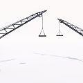 Old industrial crane 3d model